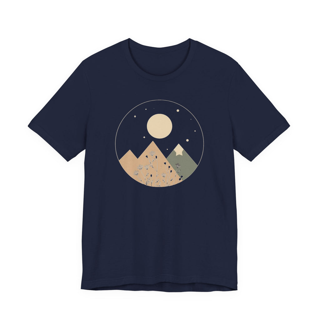Moonlit Mountain and Flowers T-Shirt