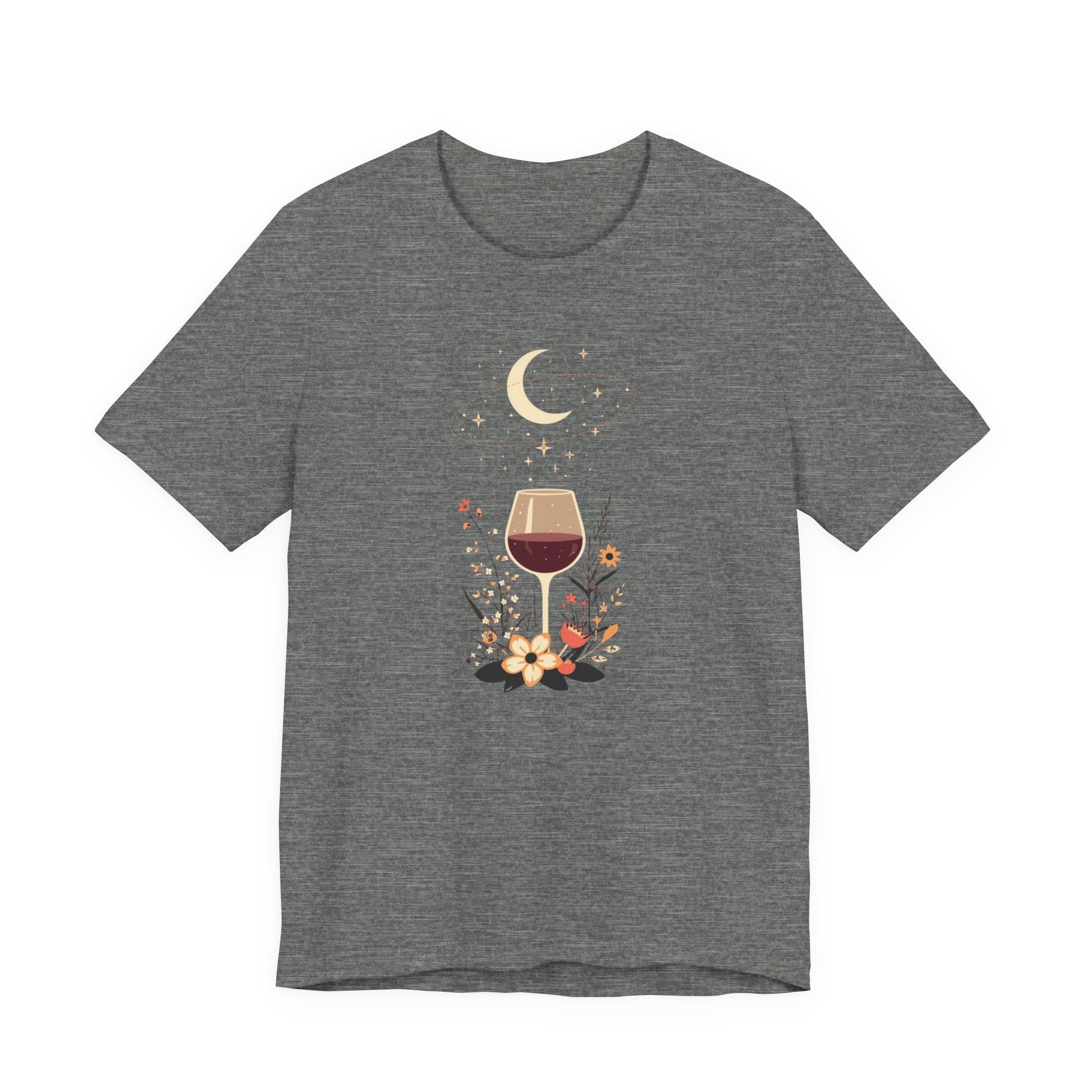 Celestial Wine & Wildflowers Graphic T-Shirt
