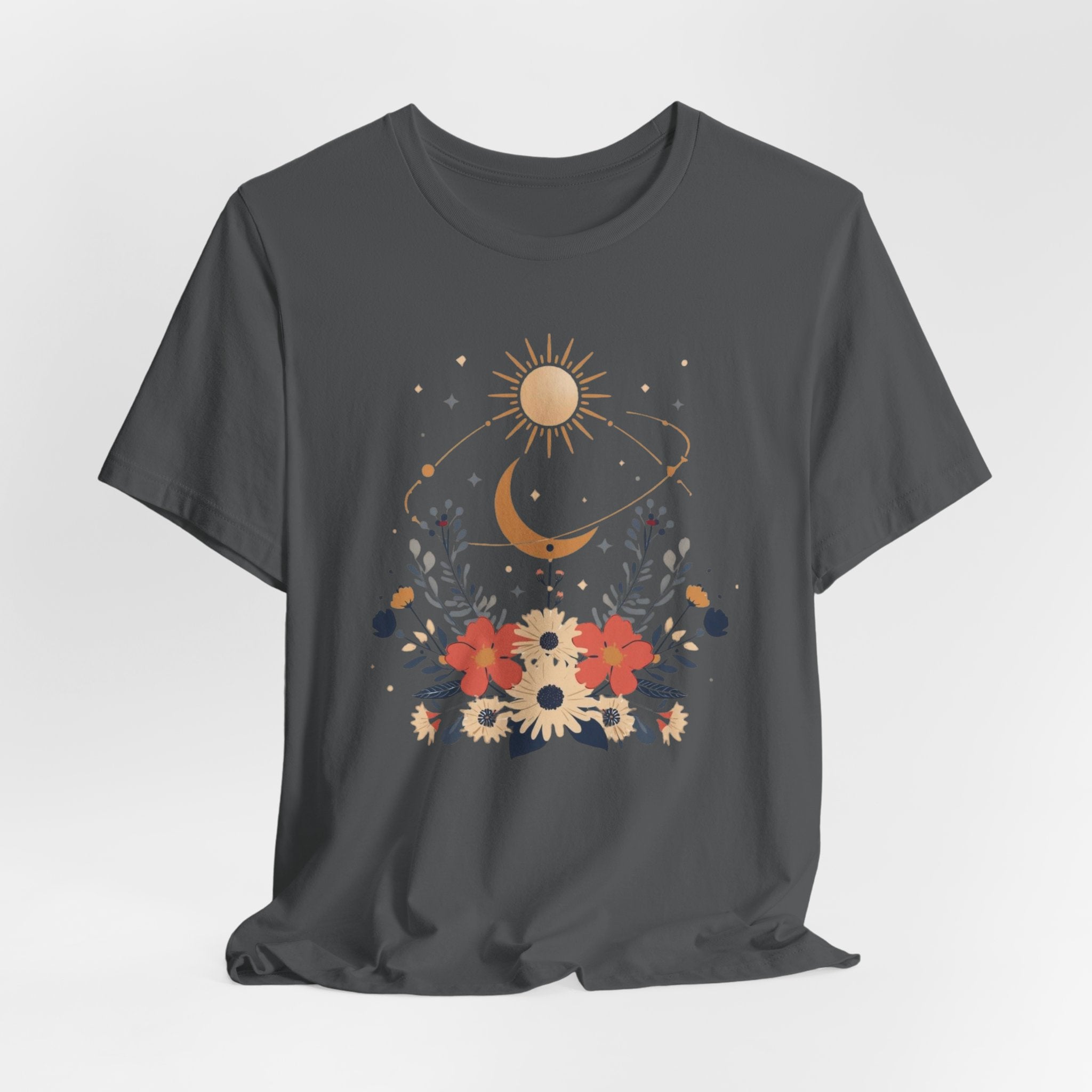 Celestial Orbit Floral Graphic T-Shirt