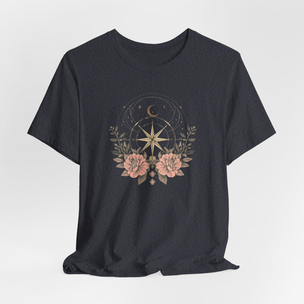 Celestial Compass Floral Graphic T-Shirt
