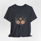 Celestial Compass Floral Graphic T-Shirt