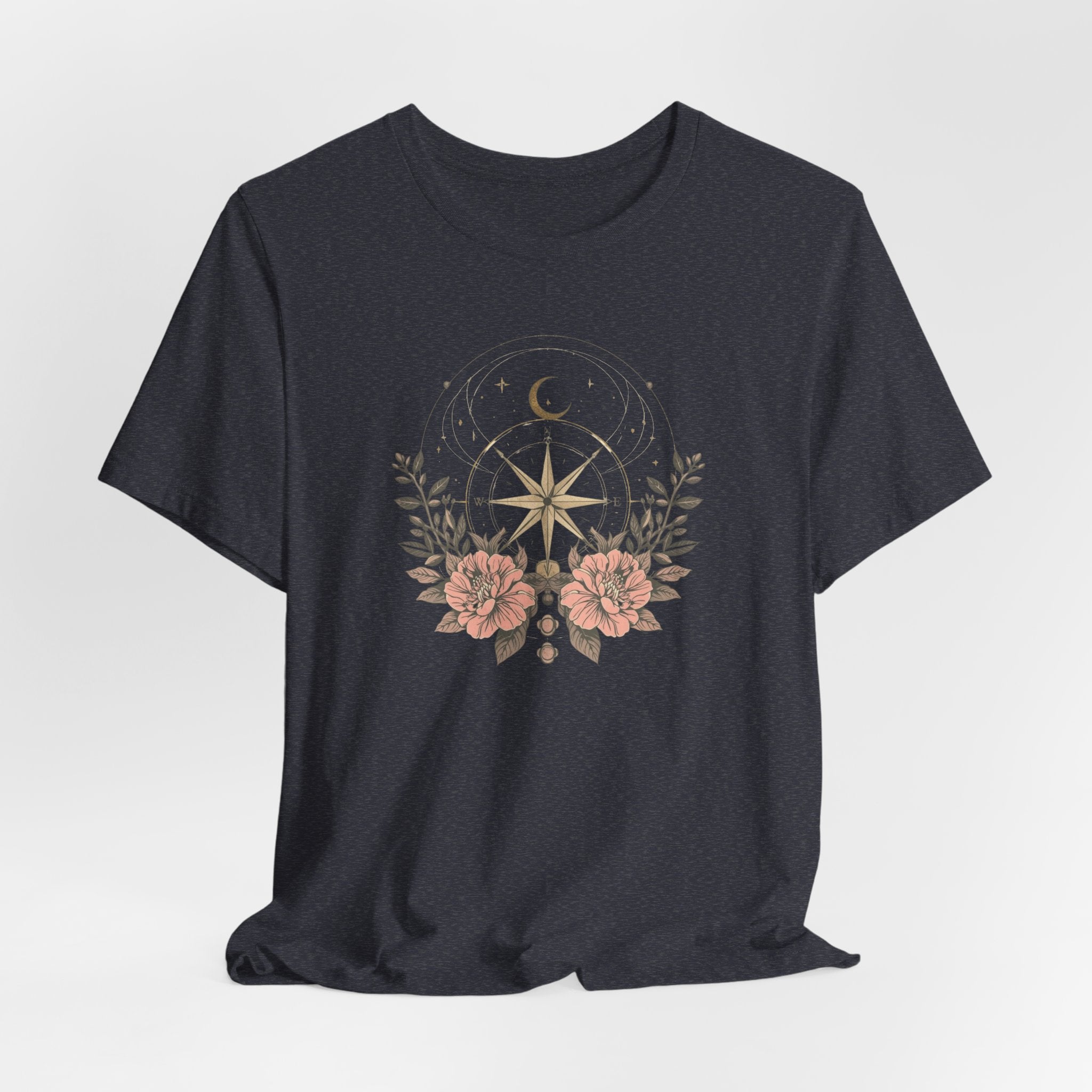Celestial Compass Floral Graphic T-Shirt