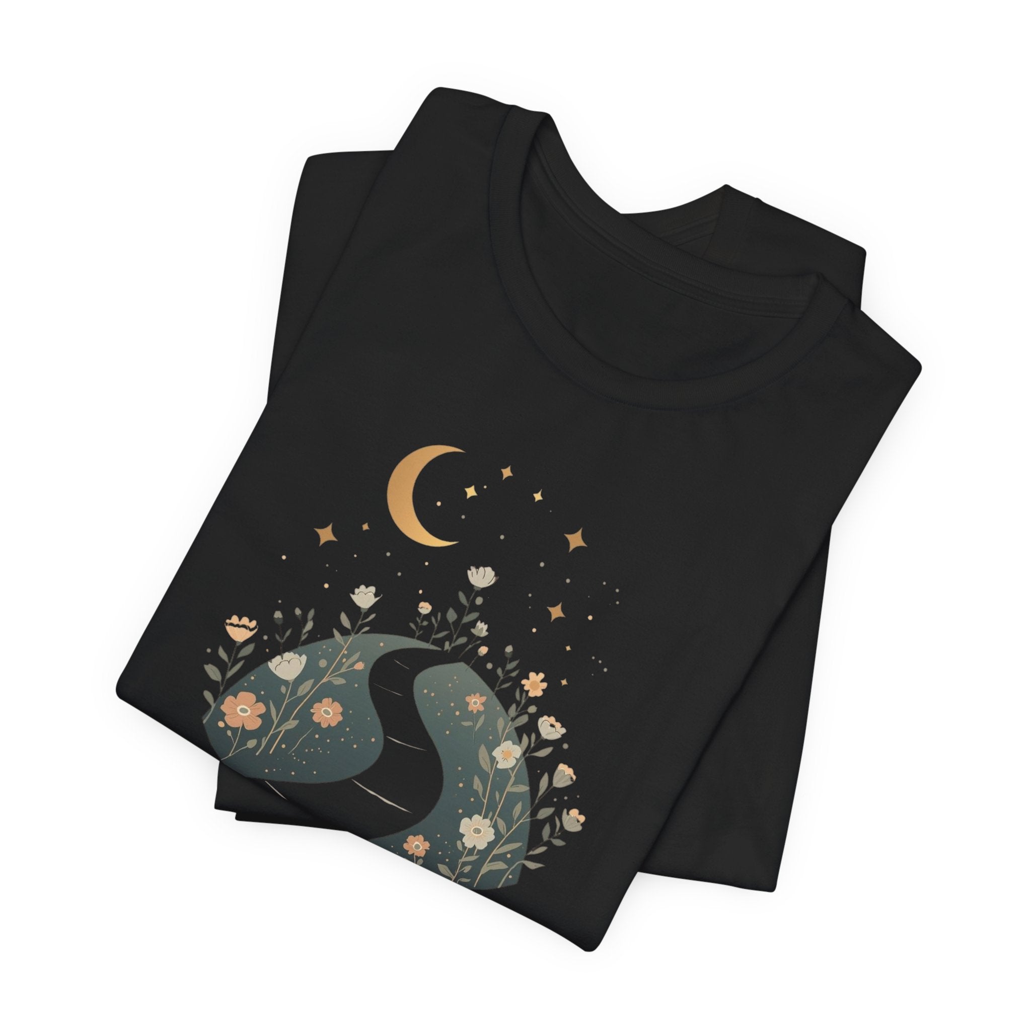 Moonlit Wildflower Path Graphic T-Shirt