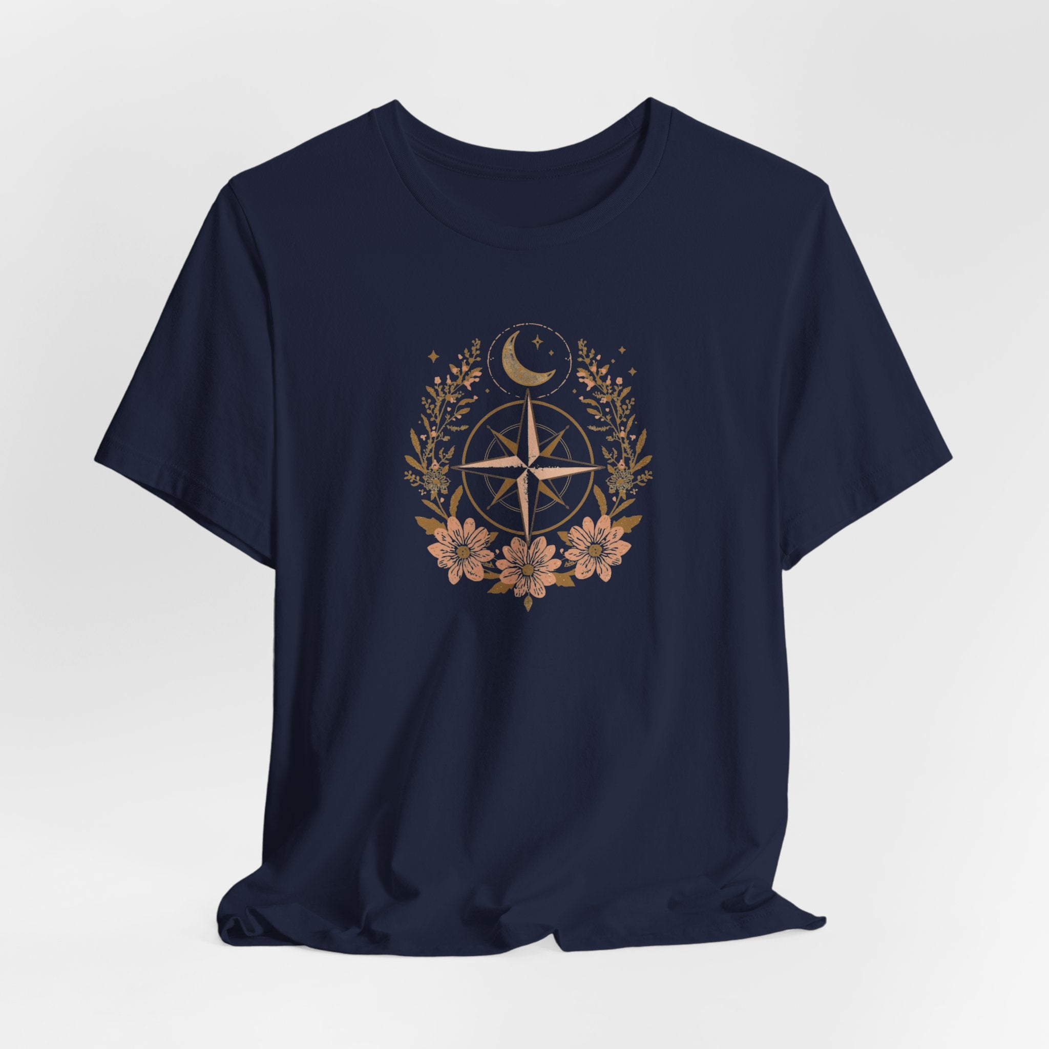 Celestial Compass Floral Graphic T-Shirt