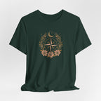 Celestial Compass Floral Graphic T-Shirt