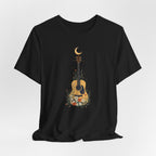 Celestial Floral Guitar Graphic T-Shirt