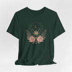 Celestial Compass Floral Graphic T-Shirt