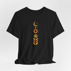 Retro Moon and Flowers T-Shirt