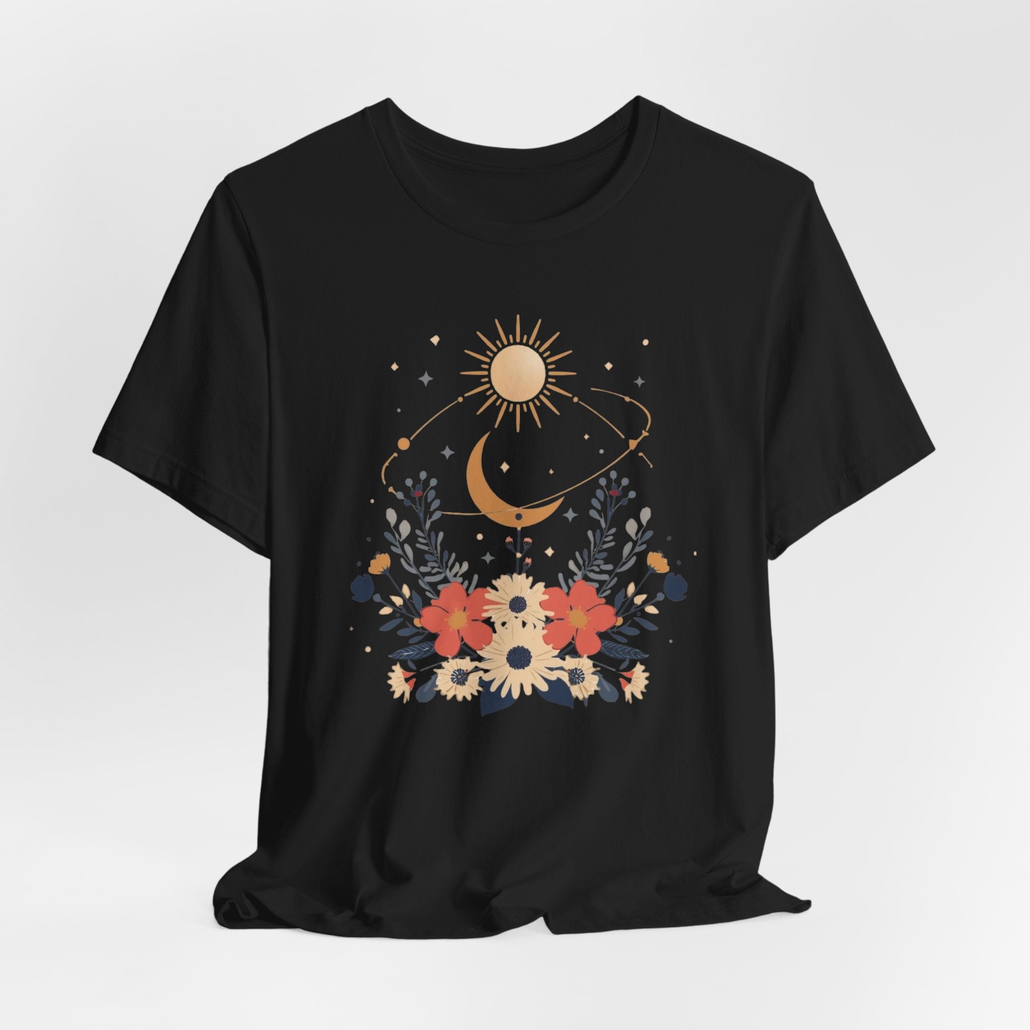 Celestial Orbit Floral Graphic T-Shirt