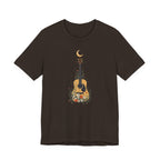 Celestial Floral Guitar Graphic T-Shirt