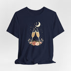 Celestial Champagne & Blush Florals Graphic T-Shirt