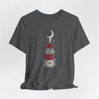 Moon & Lightning Rose Graphic T-Shirt