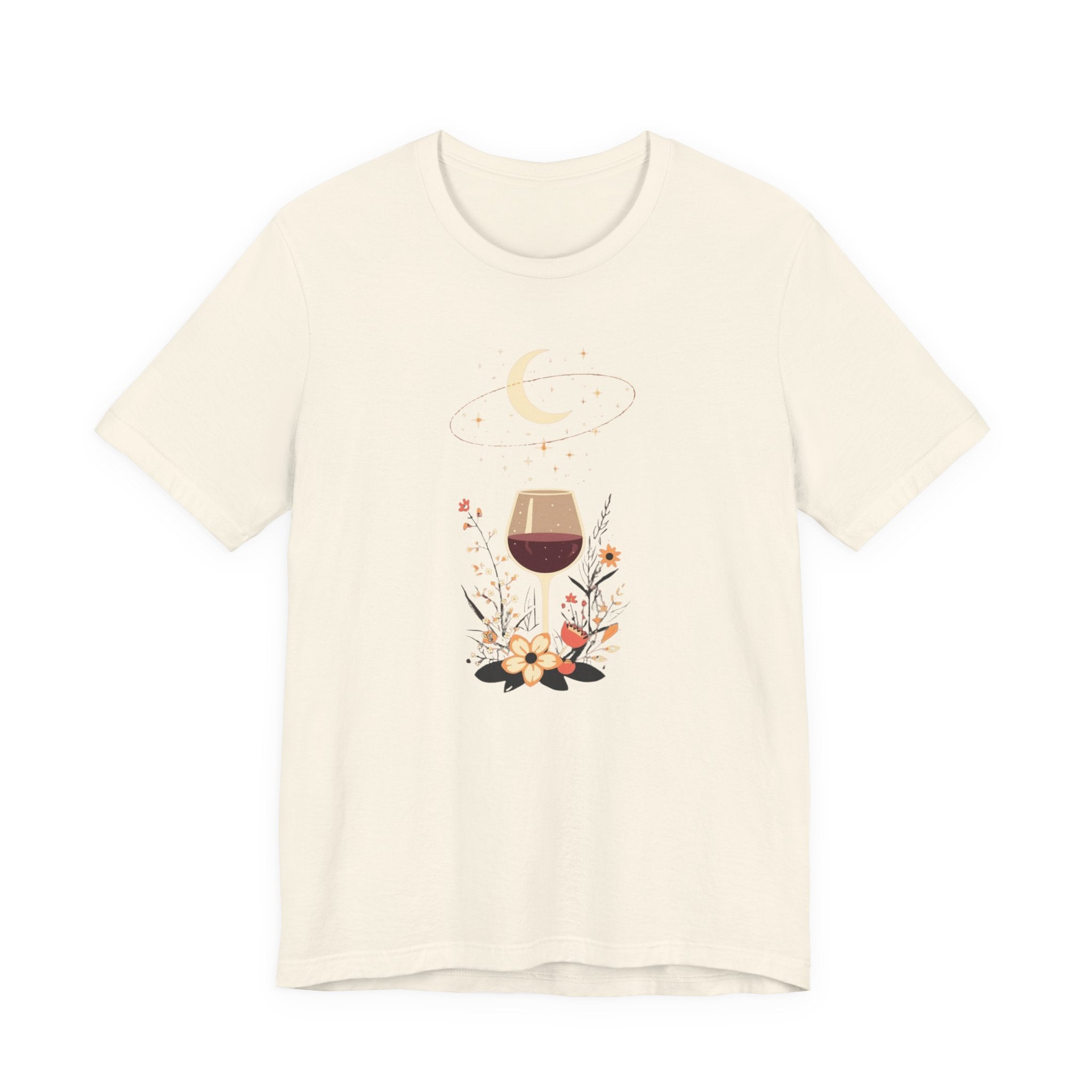 Celestial Wine & Wildflowers Graphic T-Shirt