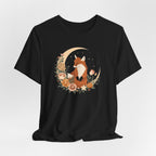 Crescent Moon and Wildflower Fox T-Shirt