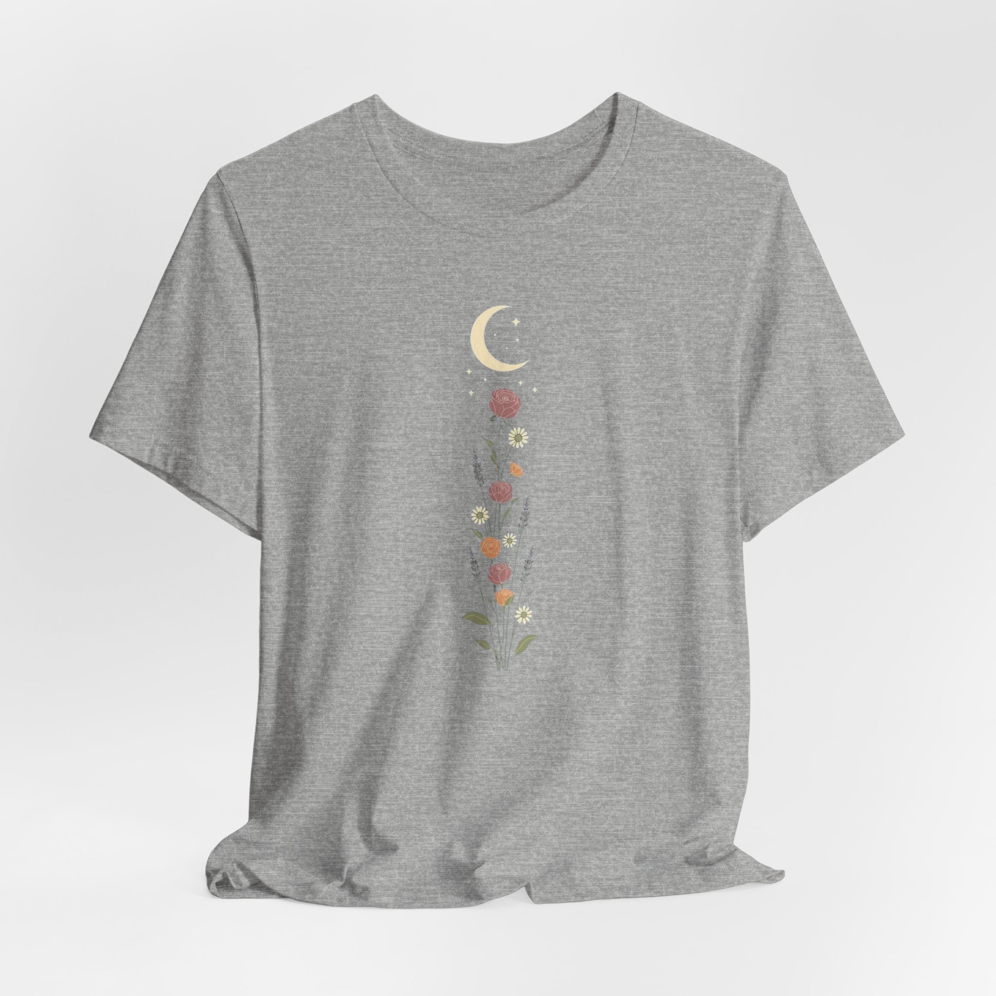 Wildflowers and Crescent Moon T-Shirt