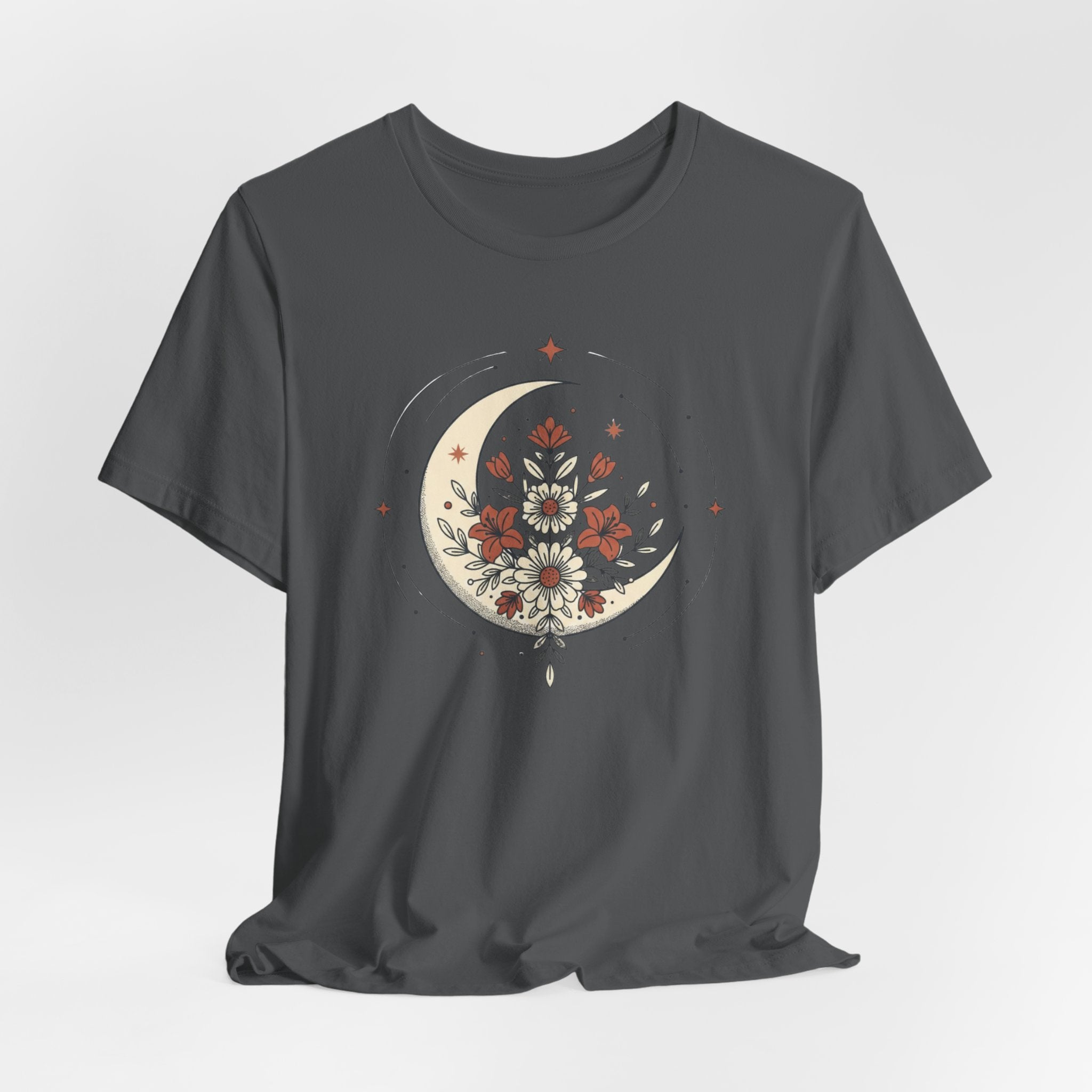 Crescent Moon and Flowers T-Shirt