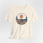 Sunset Ocean Moon Floral T-Shirt