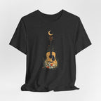 Celestial Floral Guitar Graphic T-Shirt