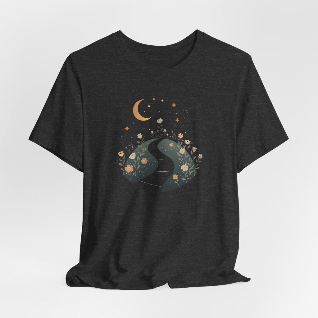 Moonlit Wildflower Path Graphic T-Shirt