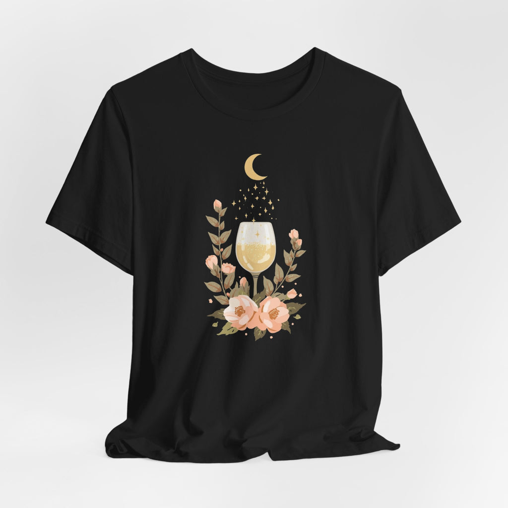 Celestial Wine & Blush Florals Graphic T-Shirt