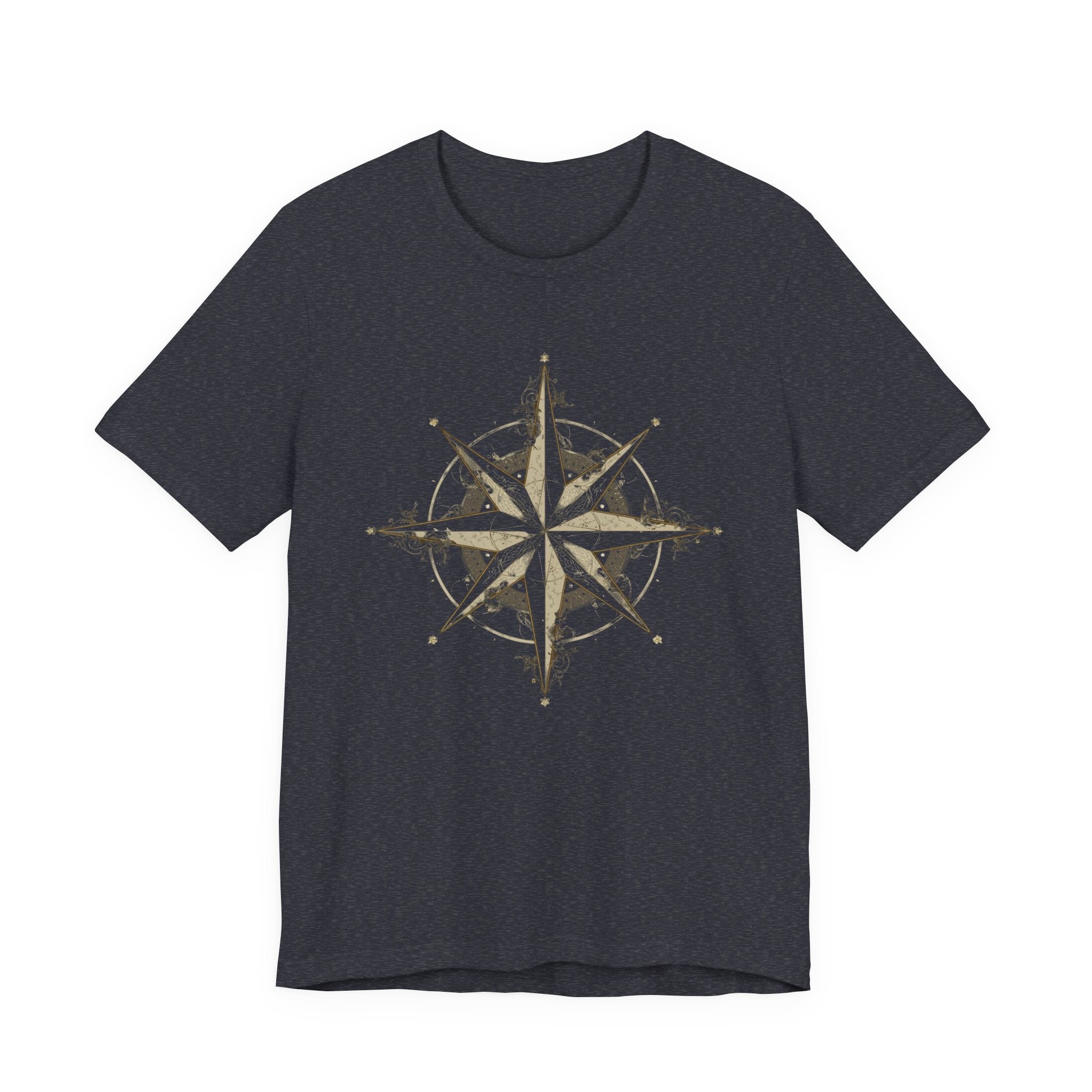 Ornate Celestial Compass Star Graphic T-Shirt