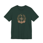 Celestial Compass Floral Graphic T-Shirt