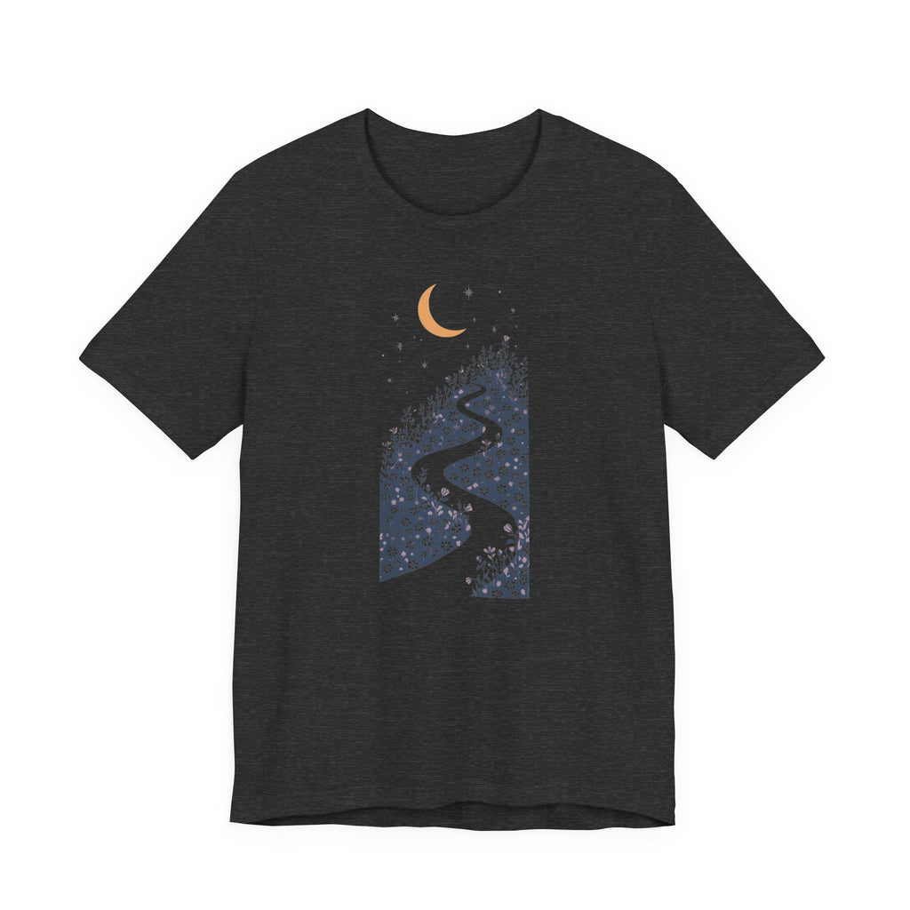 Moonlit Wildflower Path Graphic T-Shirt