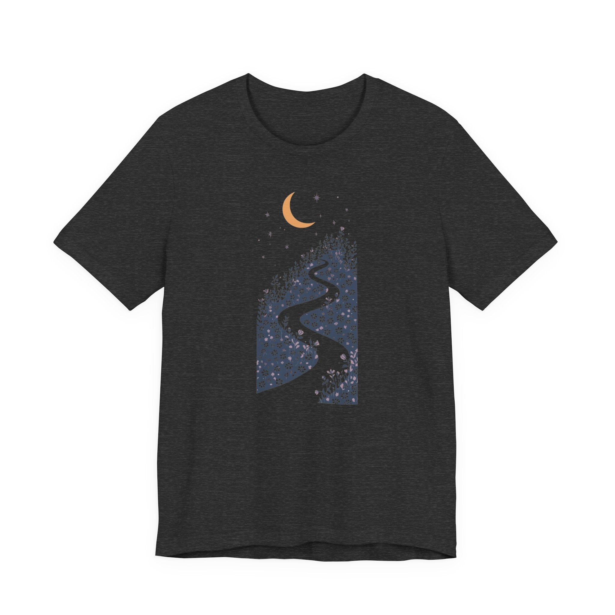 Moonlit Wildflower Path Graphic T-Shirt