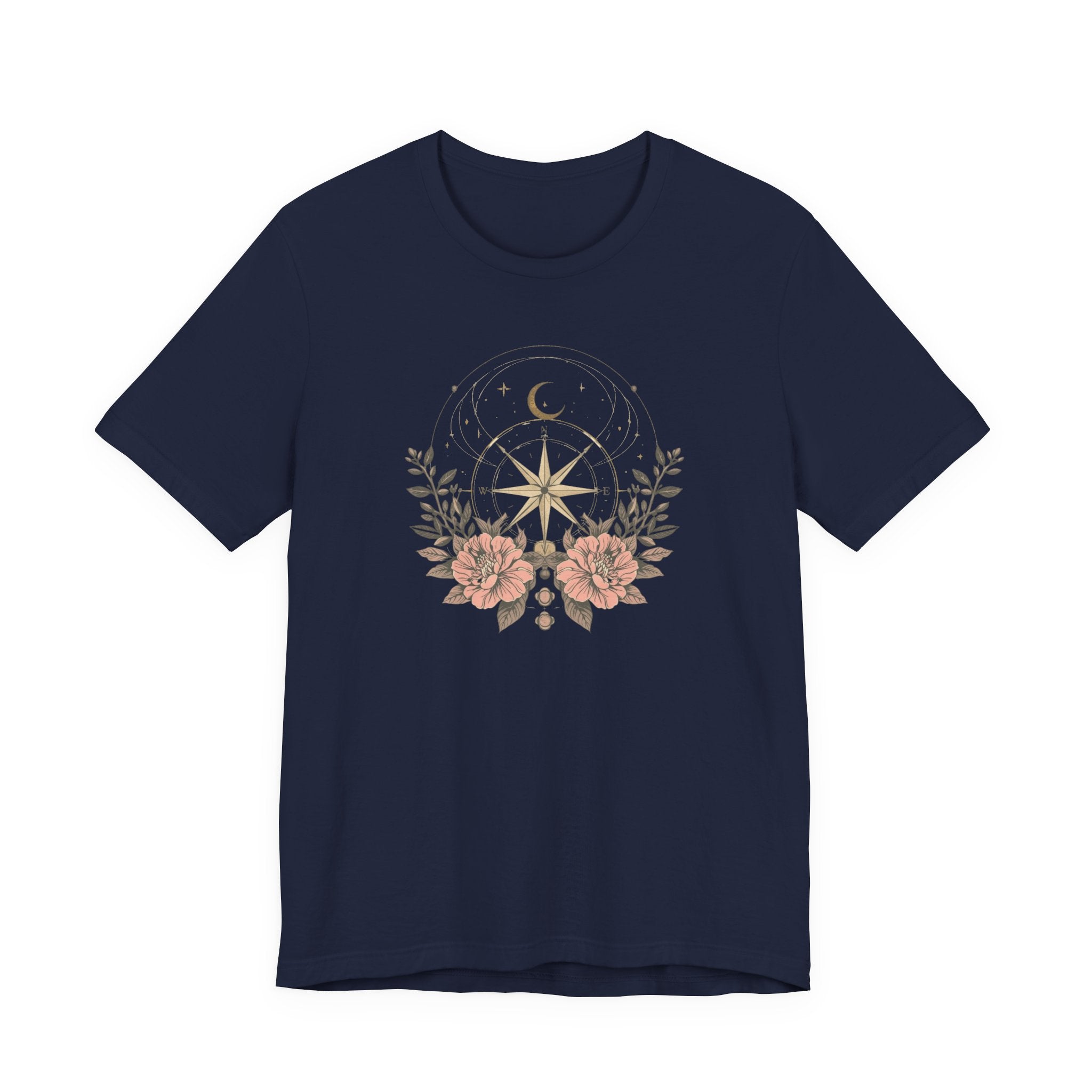 Celestial Compass Floral Graphic T-Shirt