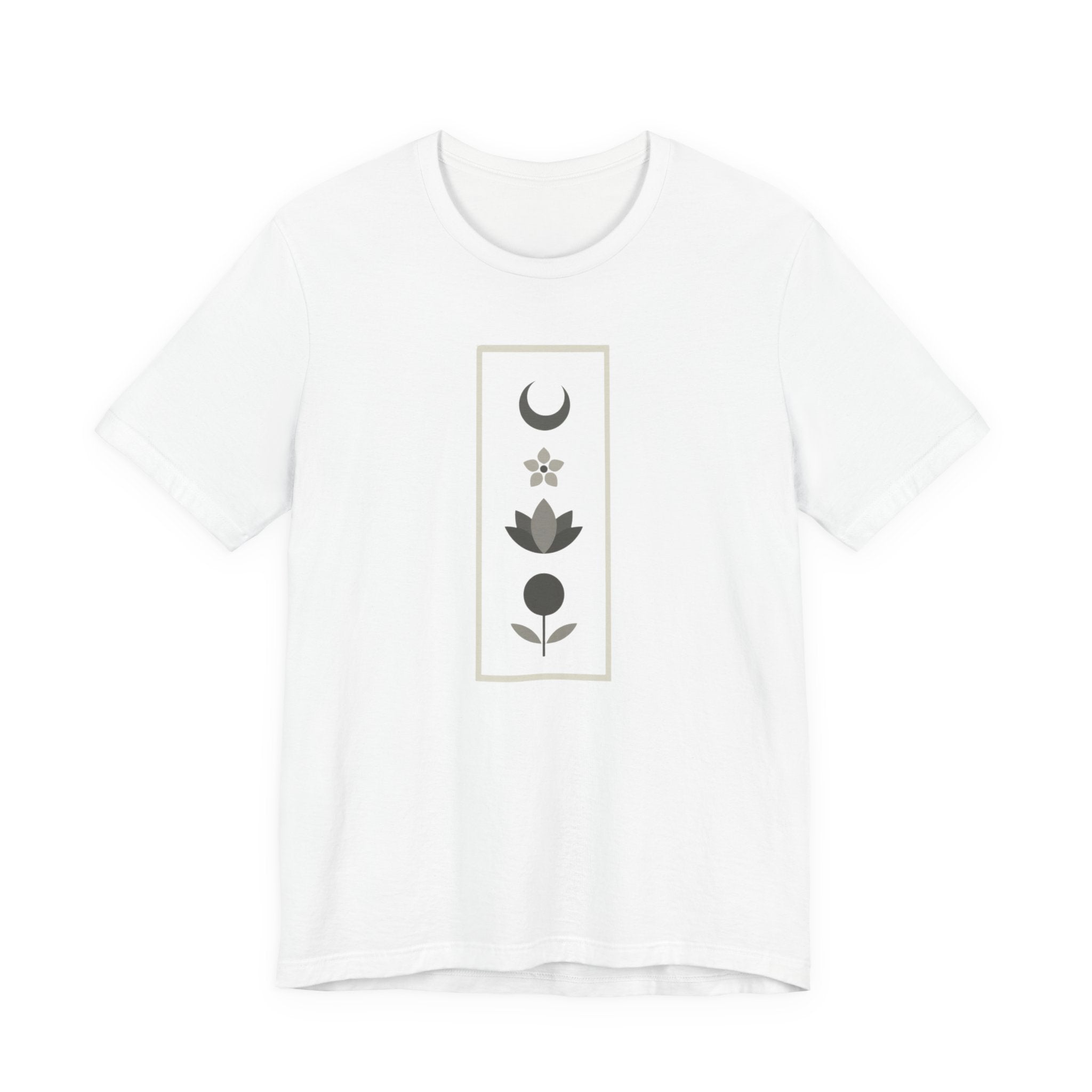 Scandinavian Moon and Flowers T-Shirt