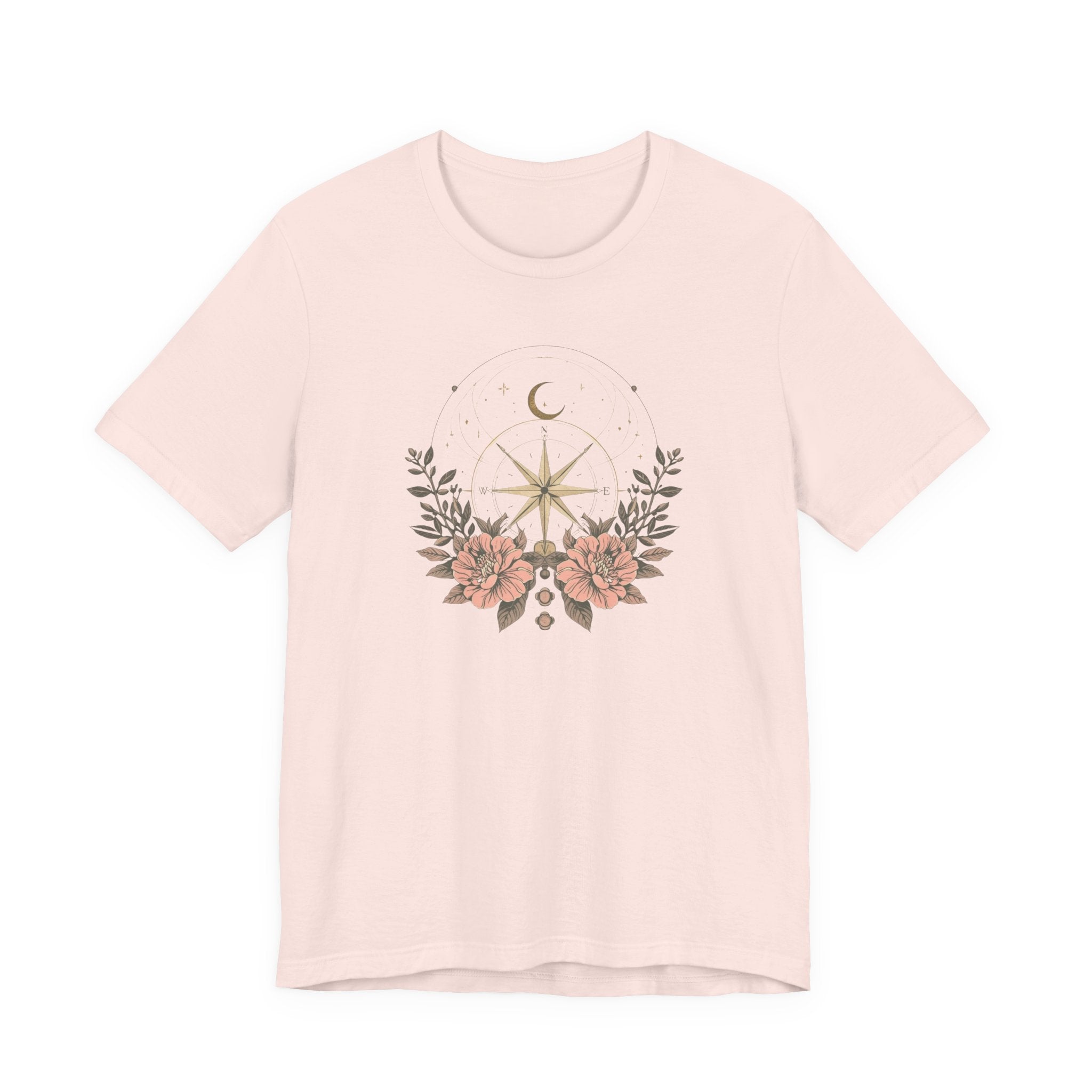 Celestial Compass Floral Graphic T-Shirt