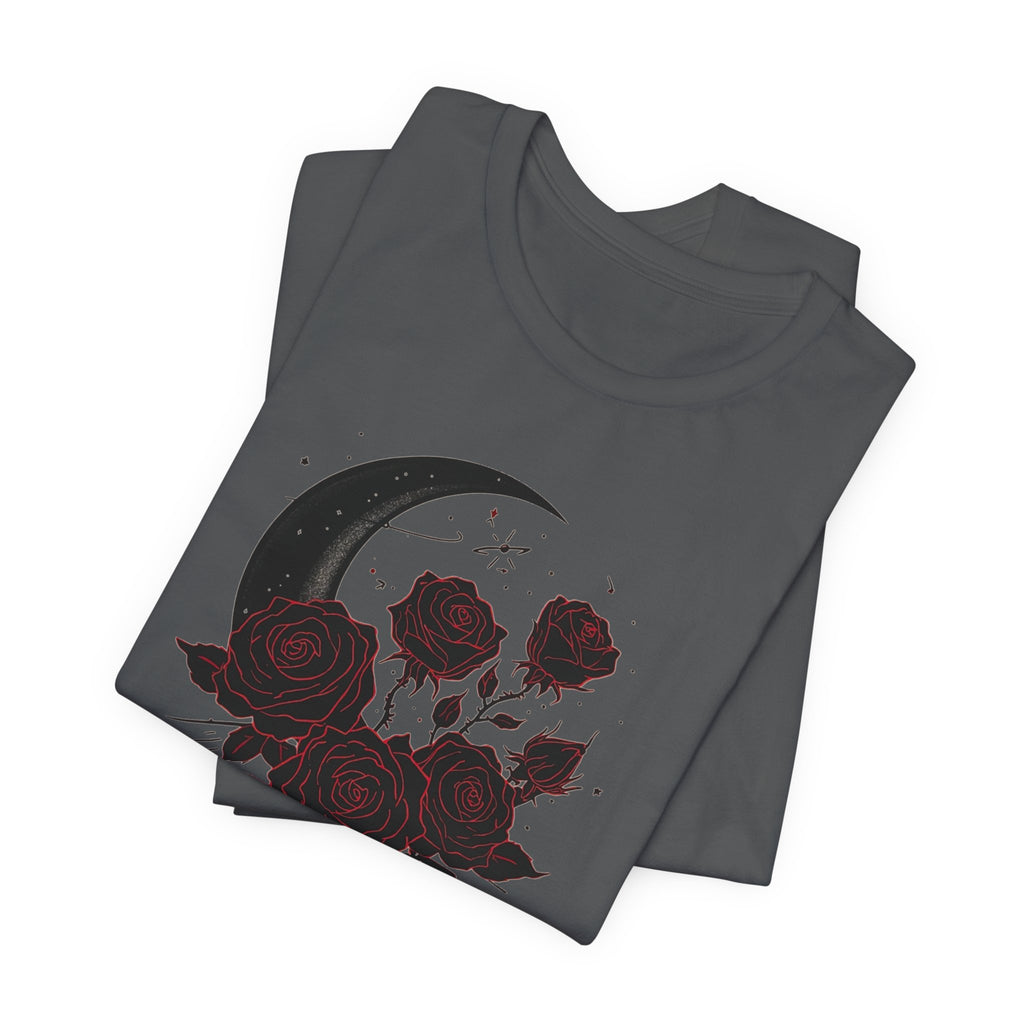 Gothic Moon and Roses T-Shirt
