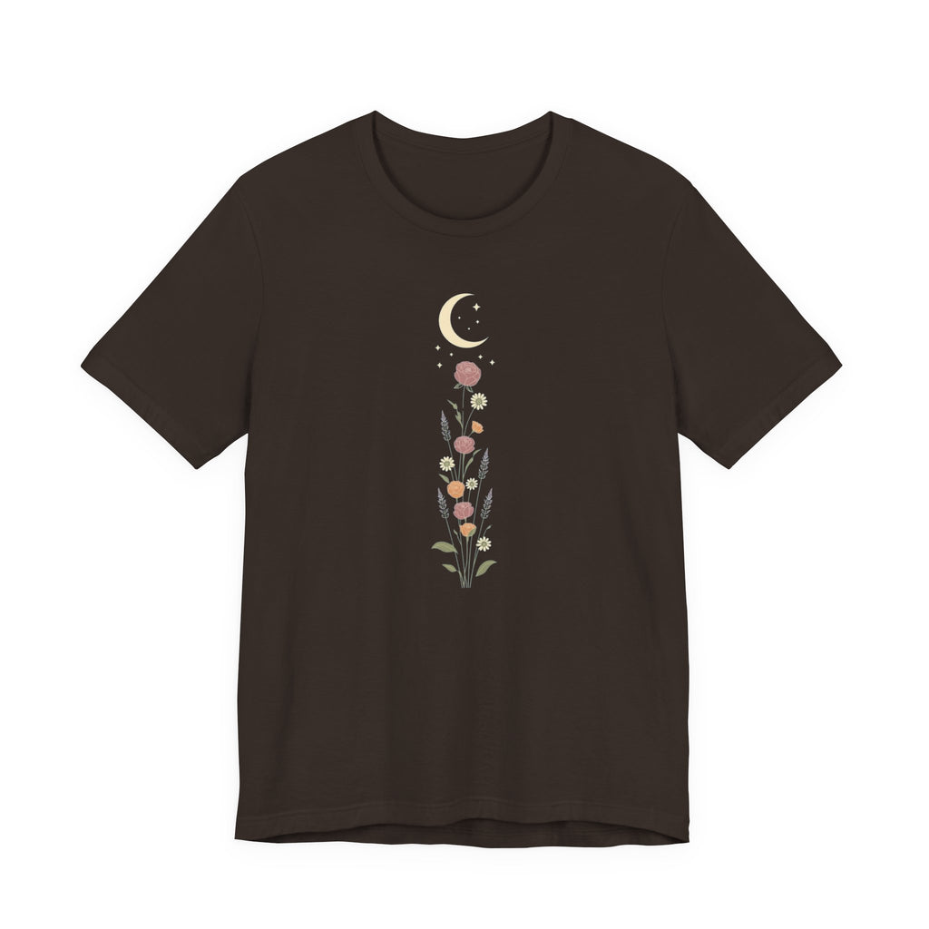 Wildflowers and Crescent Moon T-Shirt