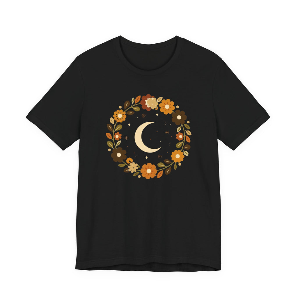 Retro Celestial Floral Wreath T-Shirt
