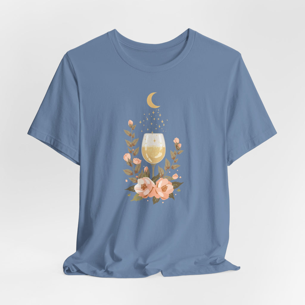 Celestial Wine & Blush Florals Graphic T-Shirt