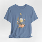 Celestial Wine & Blush Florals Graphic T-Shirt