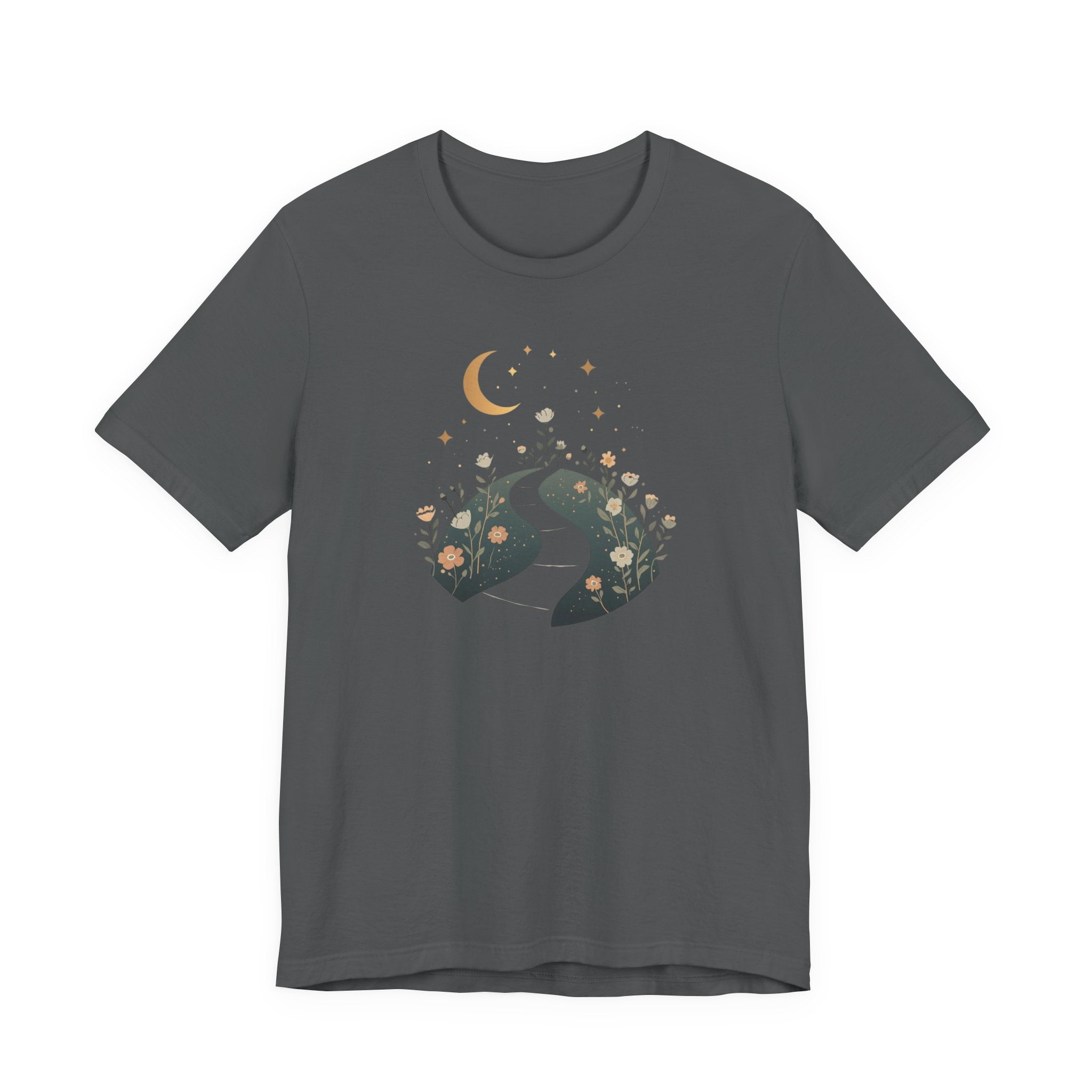Moonlit Wildflower Path Graphic T-Shirt