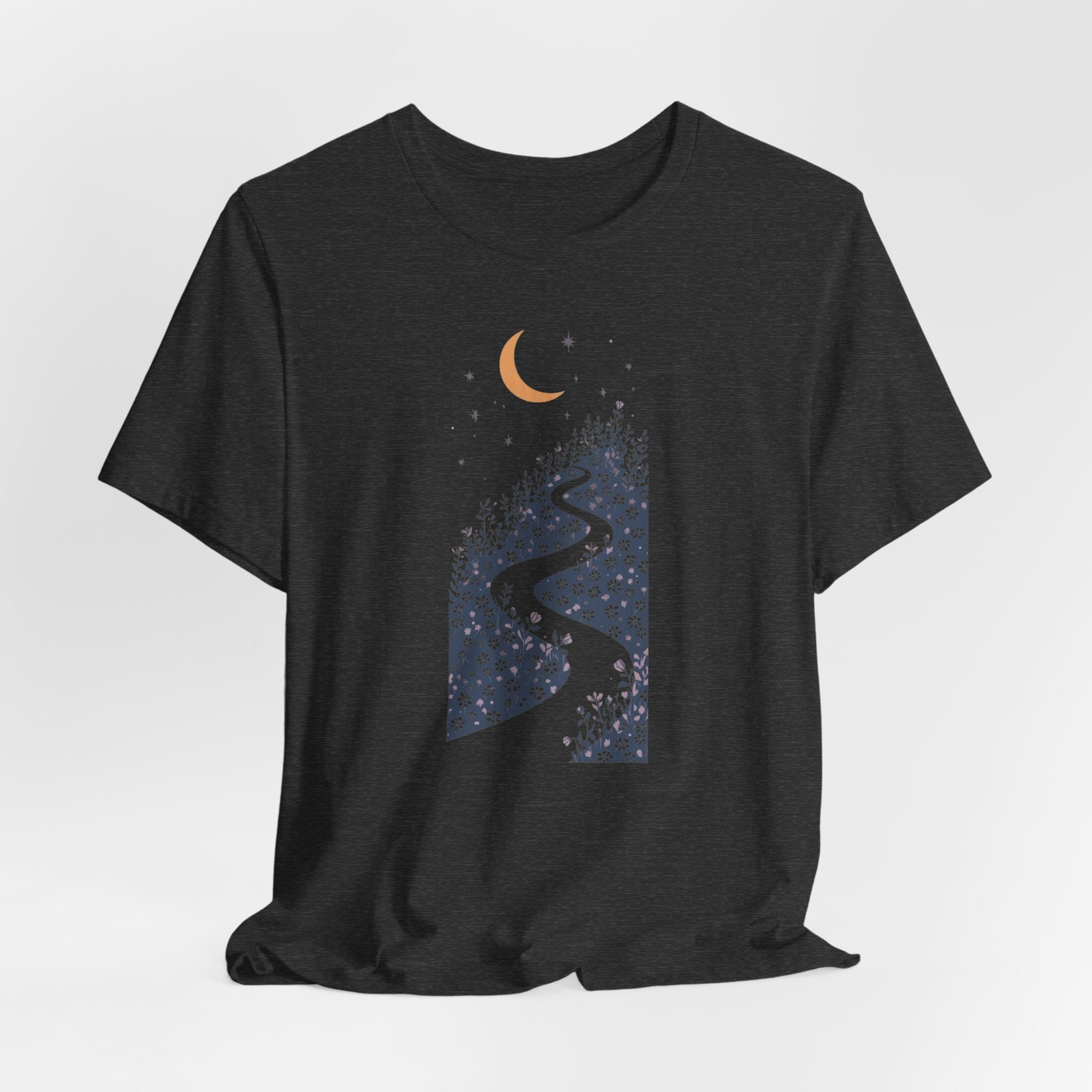 Moonlit Wildflower Path Graphic T-Shirt
