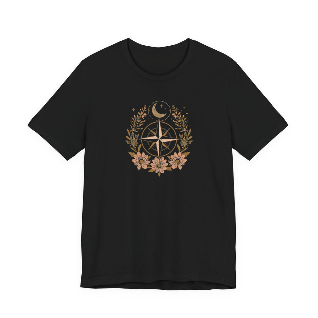 Celestial Compass Floral Graphic T-Shirt