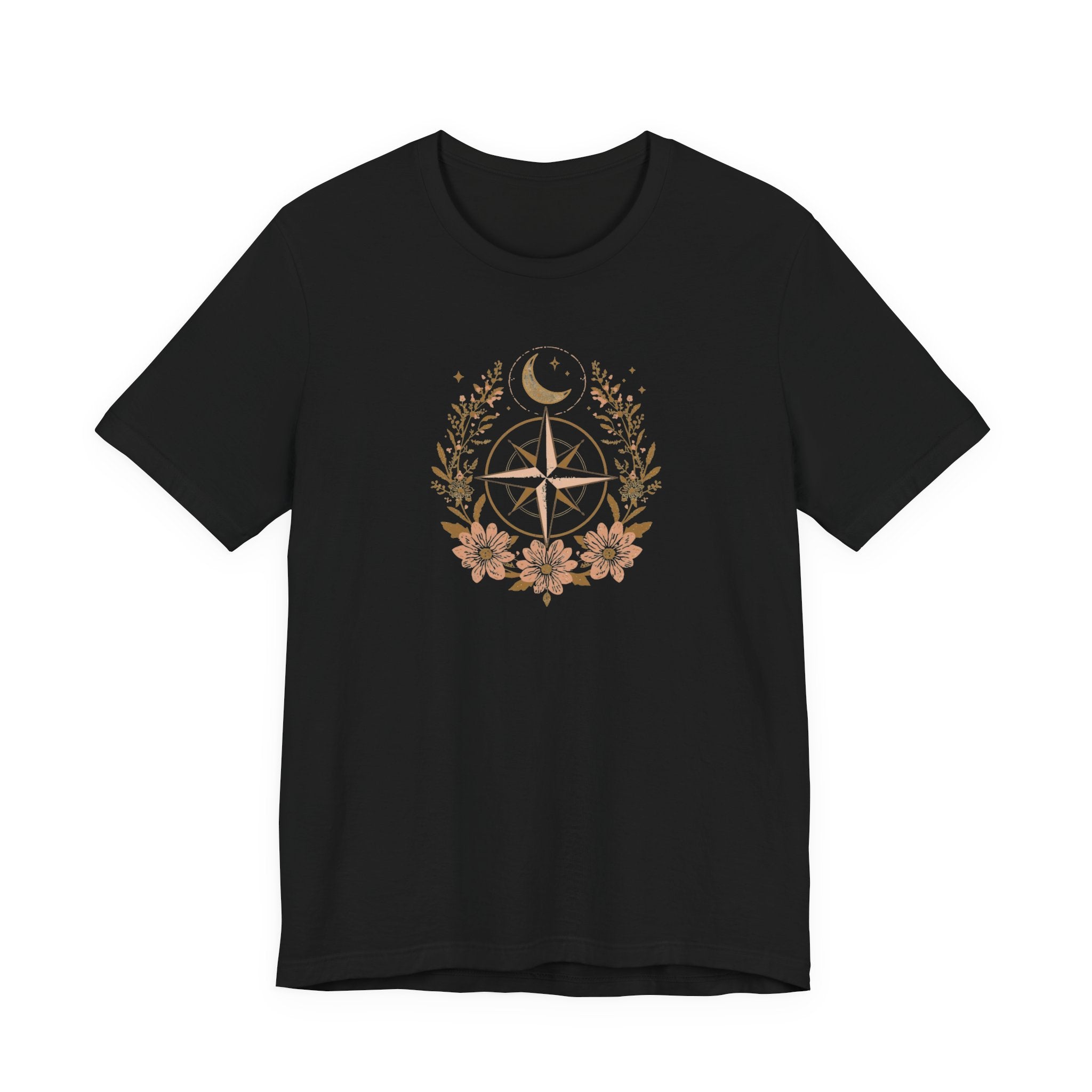 Celestial Compass Floral Graphic T-Shirt