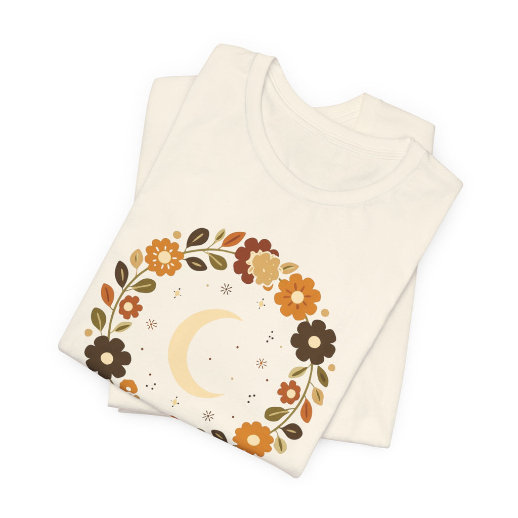 Retro Celestial Floral Wreath T-Shirt