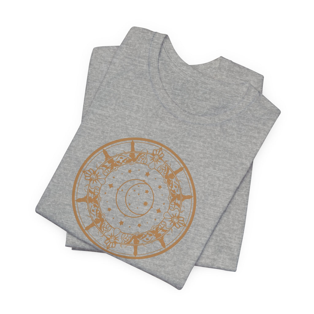 Celestial Moon & Stars Circle T-Shirt
