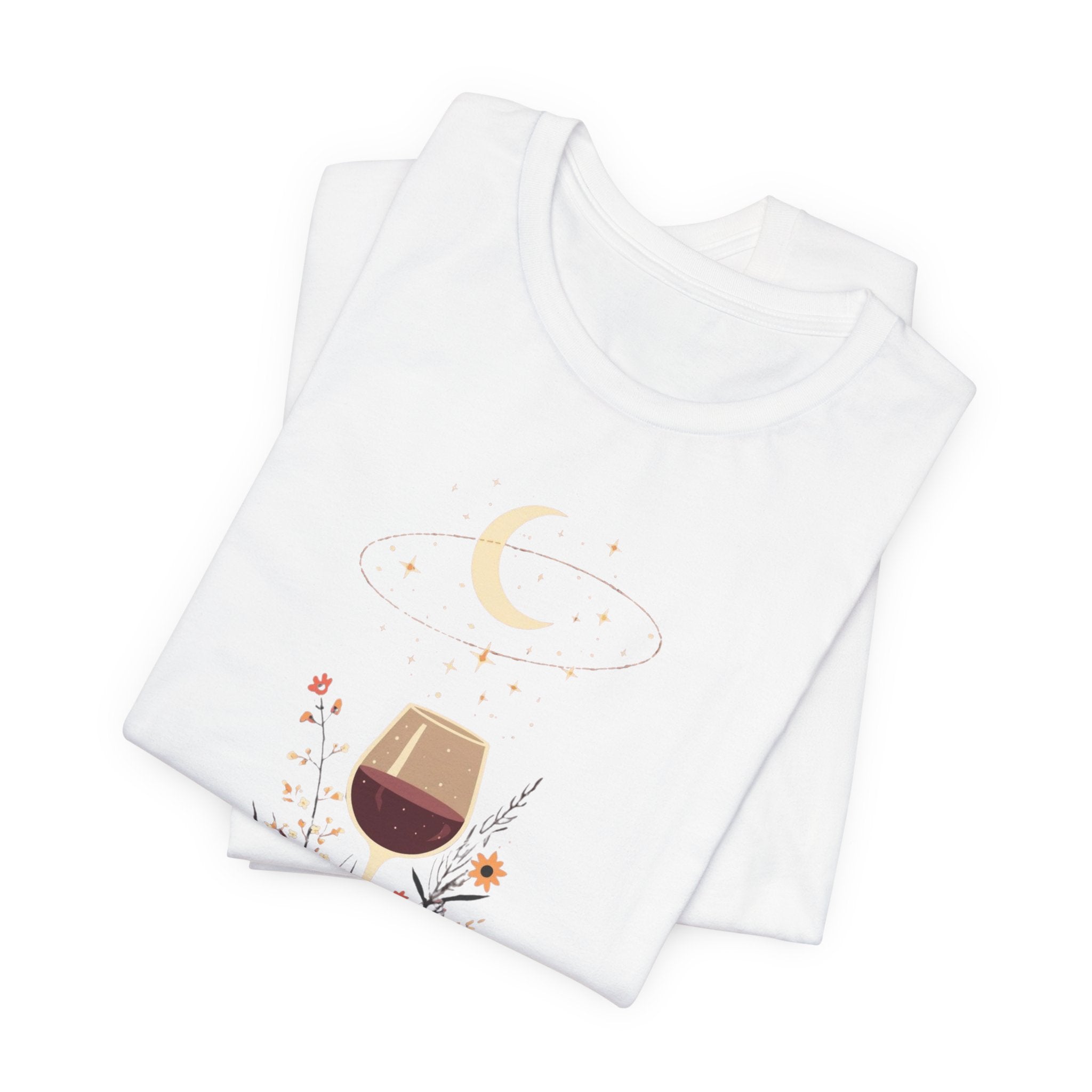 Celestial Wine & Wildflowers Graphic T-Shirt