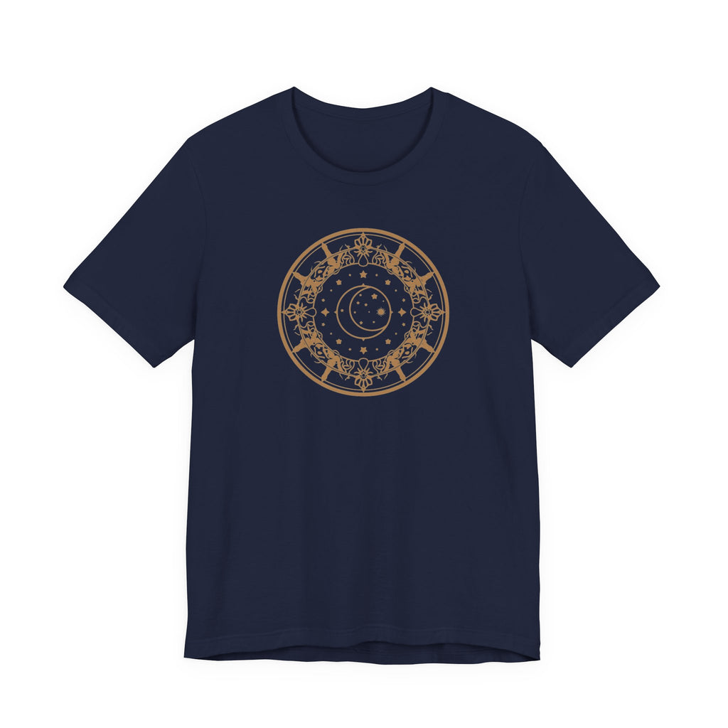 Celestial Moon & Stars Circle T-Shirt