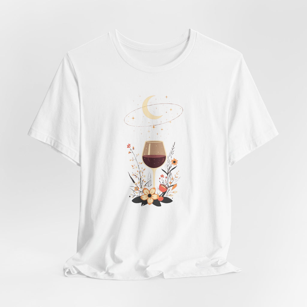 Celestial Wine & Wildflowers Graphic T-Shirt