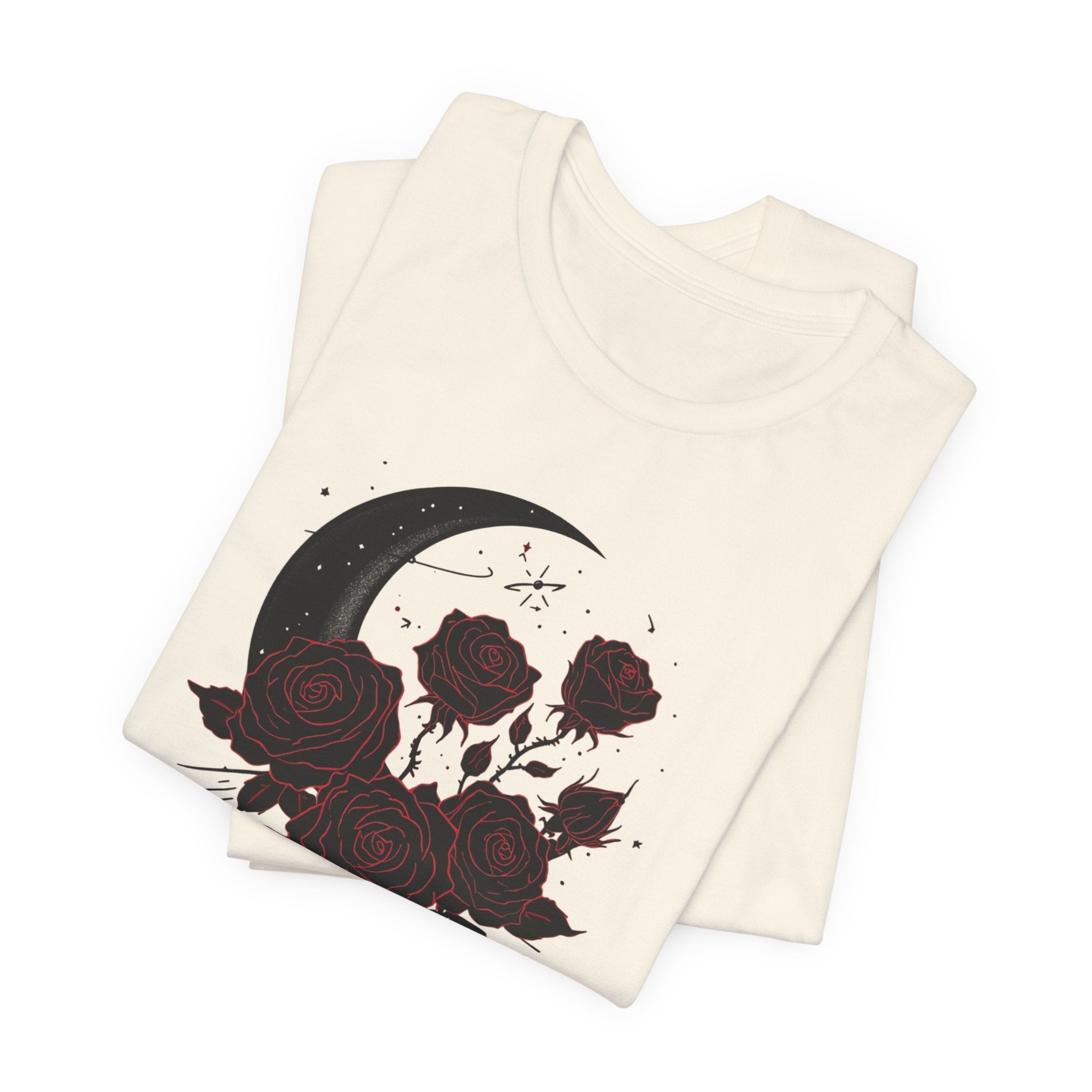 Gothic Moon and Roses T-Shirt