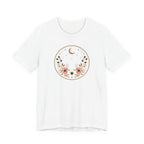 Minimal Celestial Floral Moon Graphic Tee