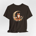 Crescent Moon and Wildflower Fox T-Shirt
