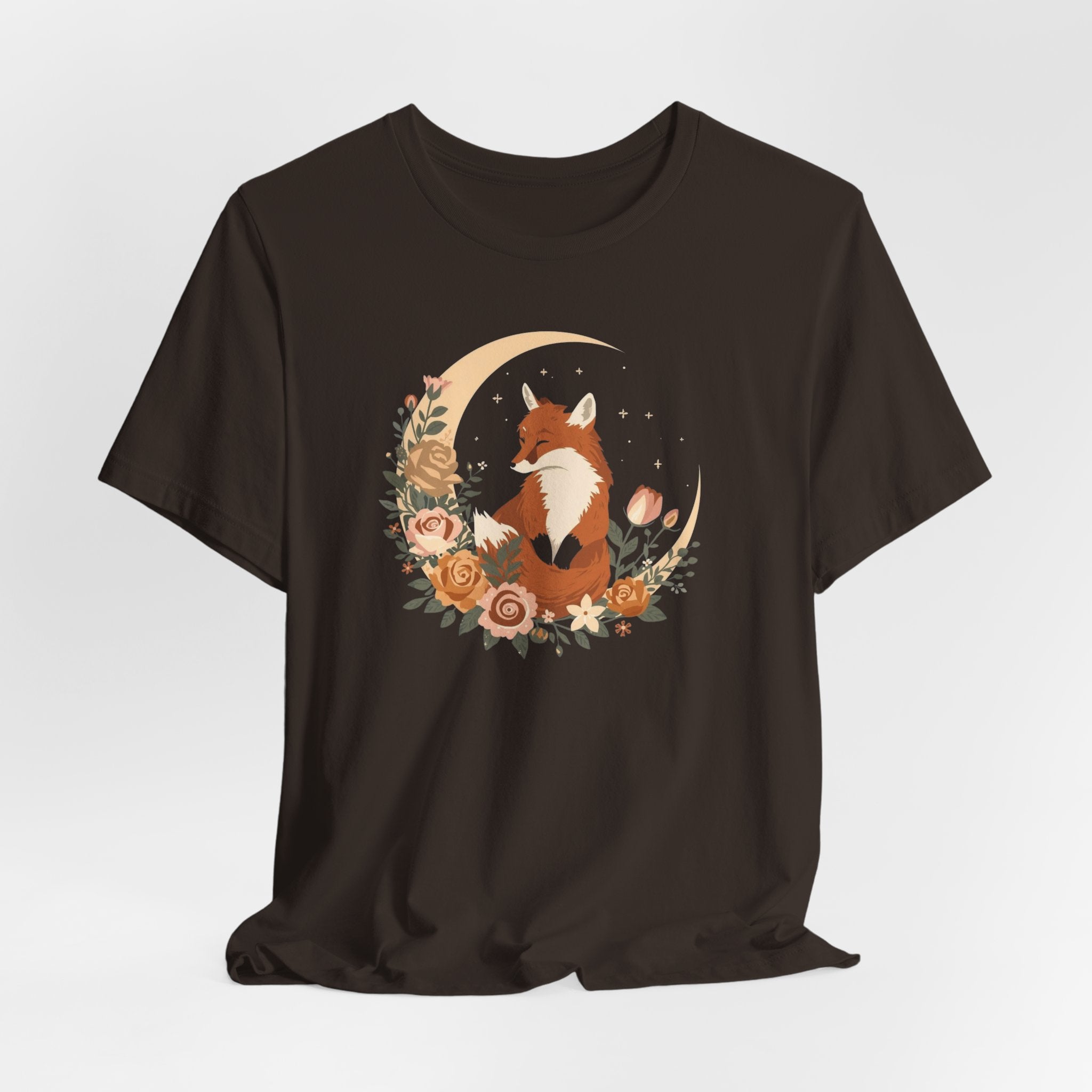 Crescent Moon and Wildflower Fox T-Shirt