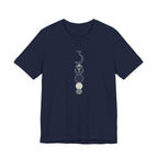 Blue Scandinavian Crescent Moon T-Shirt